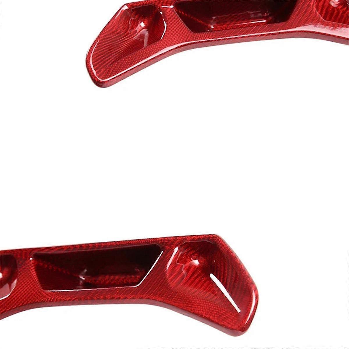 Carbon Fiber Red Car Seat Backrest Cover Trim Stickers for A90 A91 MK5 2019-2022