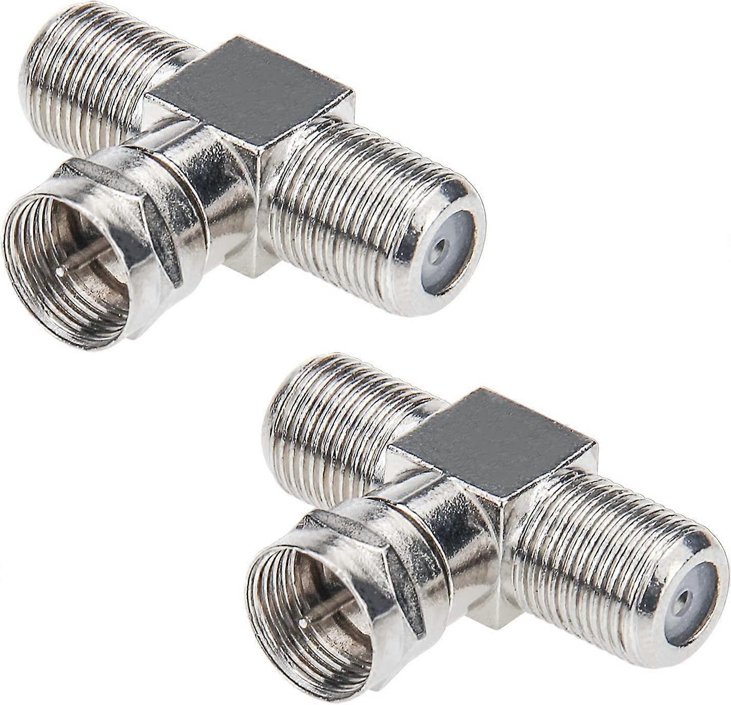 Koaxialkabel-Splitter - 2er-Pack TV-Splitter 2 In 1 Out F Typ Rg6 Stecker auf 2 F Buchse
