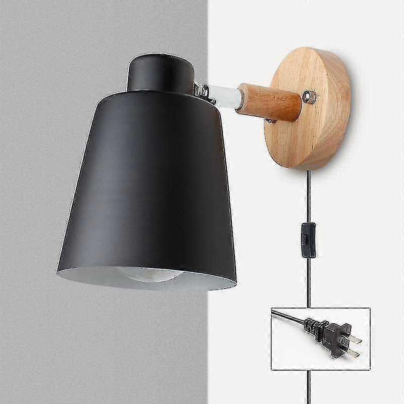 Nordic Wall Lamp-plug Iron Sconces With Switch Zekai
