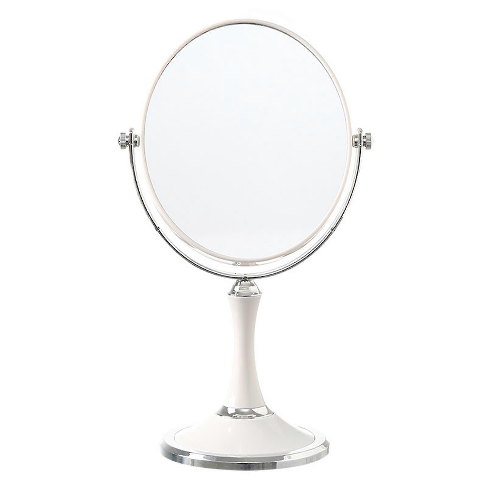 Adjustable Normal Three Timesmagnification Double-sided Makeup Mirror 360Rotation Folding Portable Desk Vanity Mirror With Stand Shower Shaving Cosme