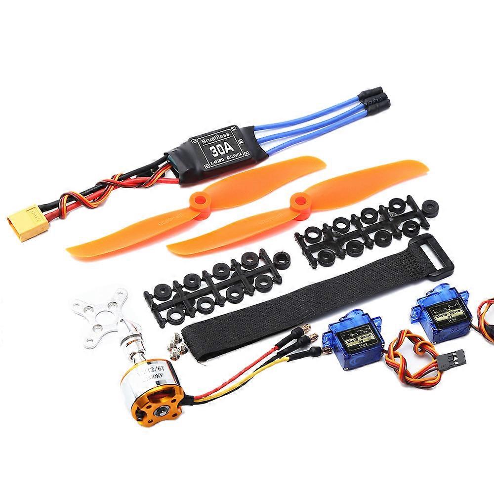 2200KV Brushless Motor 30A ESC XT60 Plug SG90 9G Micro-Servo 6035 Propeller for RC Fixed Wing Plane Helicopter