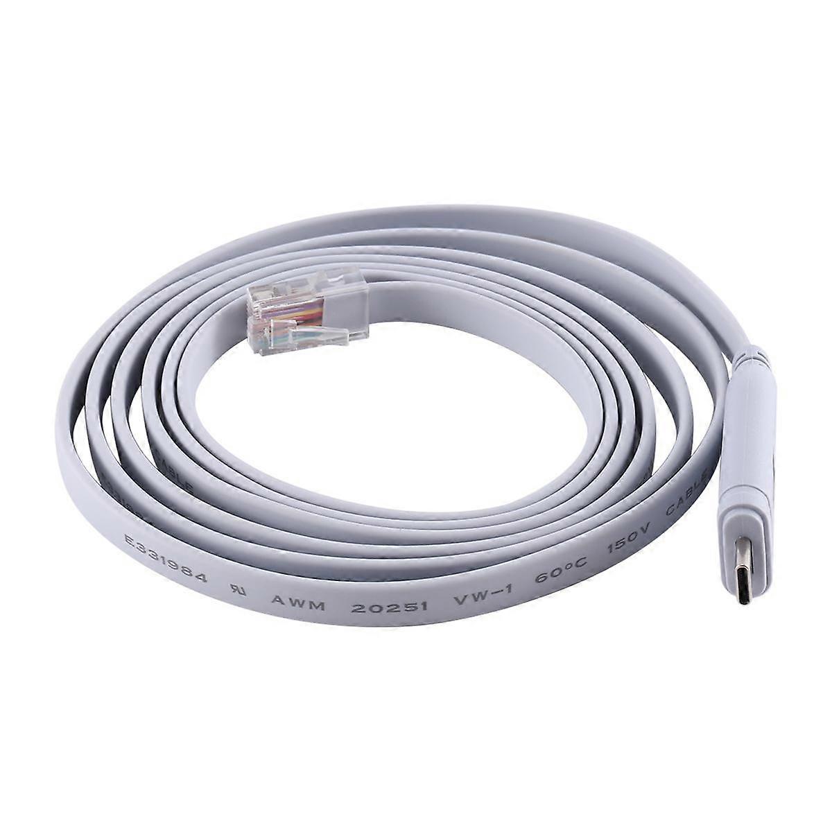 USB TO Type C Console Configuration Cable Type C to RJ45 Serial Router Debugging Cable