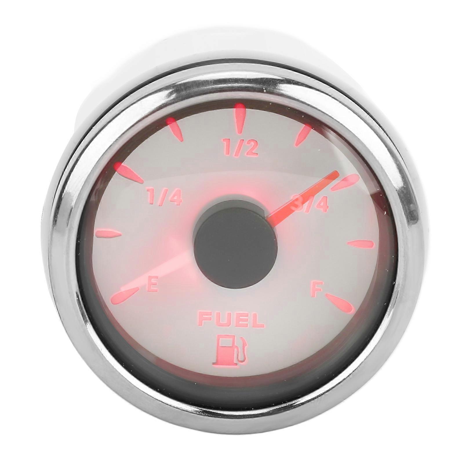 Fuel Level Gauge 52MM 0-190 with 7 Color Backlight for Car Boat RV Yacht