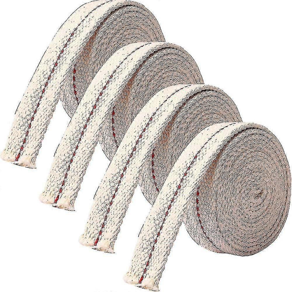 8m / 4 rollos de mecha para lámparas de aceite, 2m de largo 20 mm de ancho Lámpara de aceite de algodón Mecha Mecha Mecha de reemplazo para lámpara de queroseno lámpara de aceite linterna de antorcha de jardín 