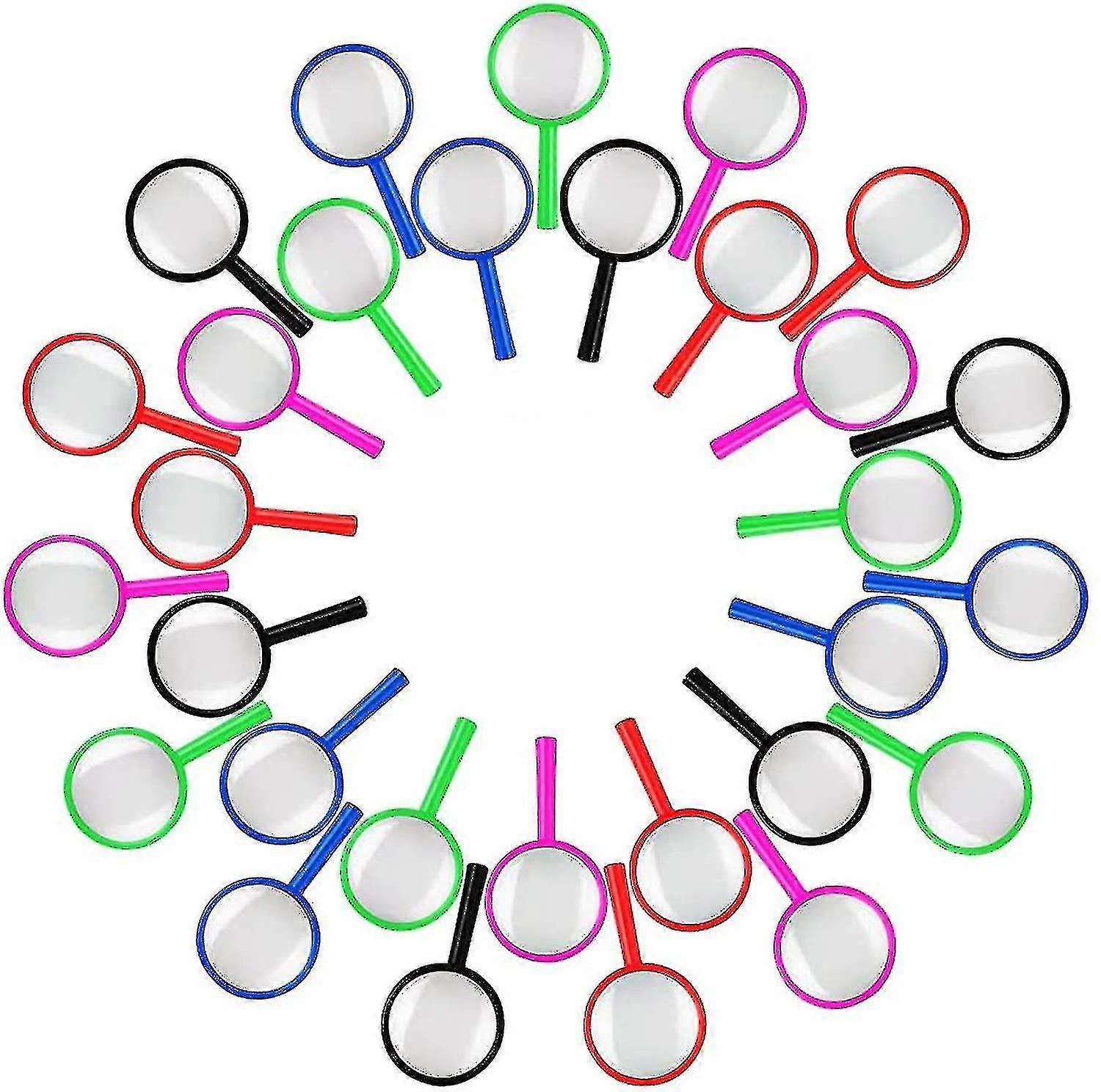30 Pack Mini lupă colorate pentru copii ZUAN
