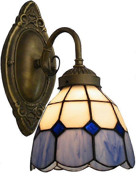 Tiffany-Style Wall Sconce Shade - Handcrafted with Colorful Stained Glass, Elegant Art Deco Design, and Easy Installation