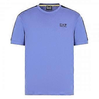 Men's EA7 Emporio Armani EA7 Tape Logo T-Shirt Marlin Blue 3DPT35 PJ02Z
