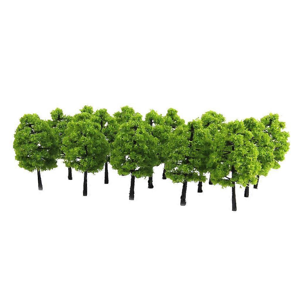 60x Model Trees Scenery 1:100 HO Scale Tree Landscape Layout Light Green