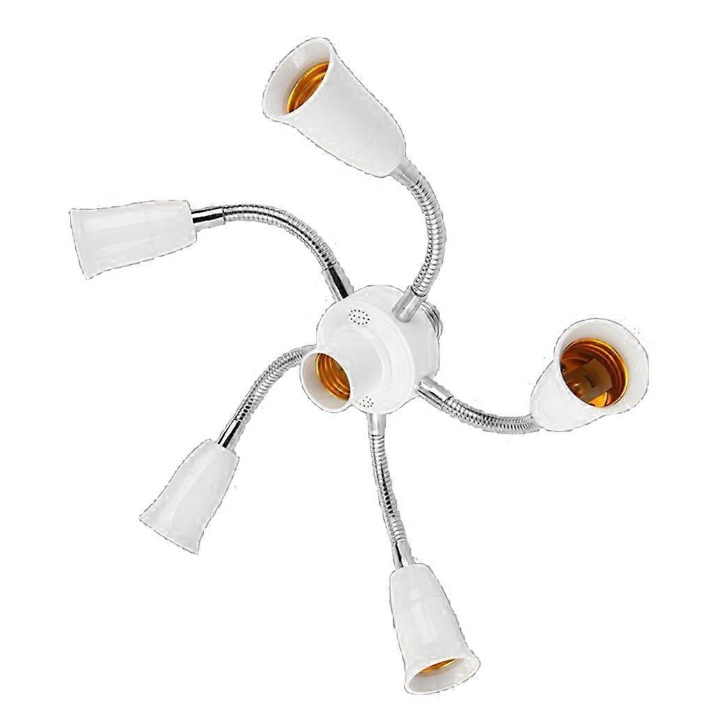Adjustable E27 Base Light Socket Splitter Gooseneck LED Bulbs Holder Converter