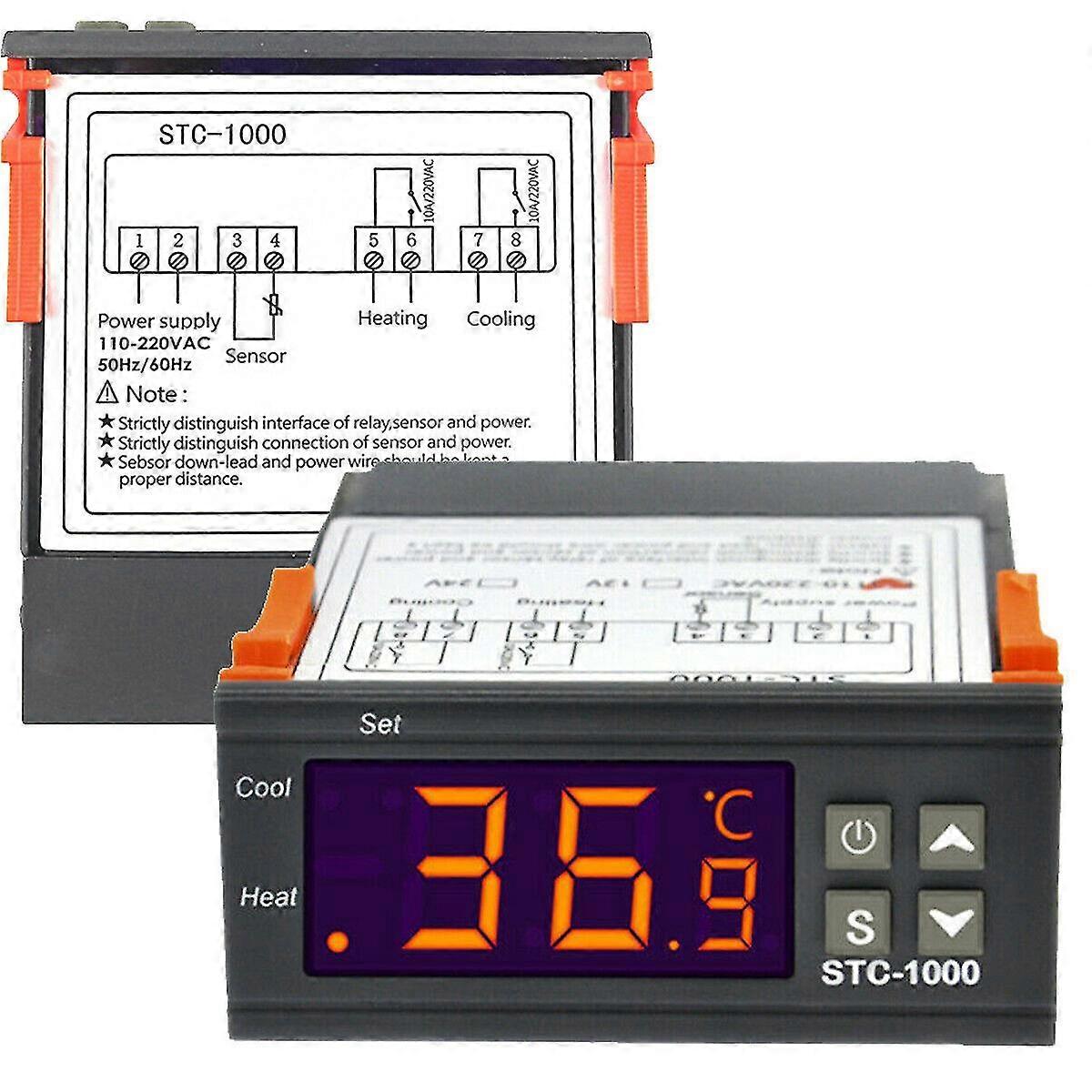 STC-1000 110-220V LCD Digital Temperature Controller Thermostat with Sensor