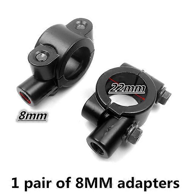 QX 2pcs 8mm/10mm Universal Motorcycle Round Side Back View Mirror motorbike Side Mirrors e-bike Scooter Rearview