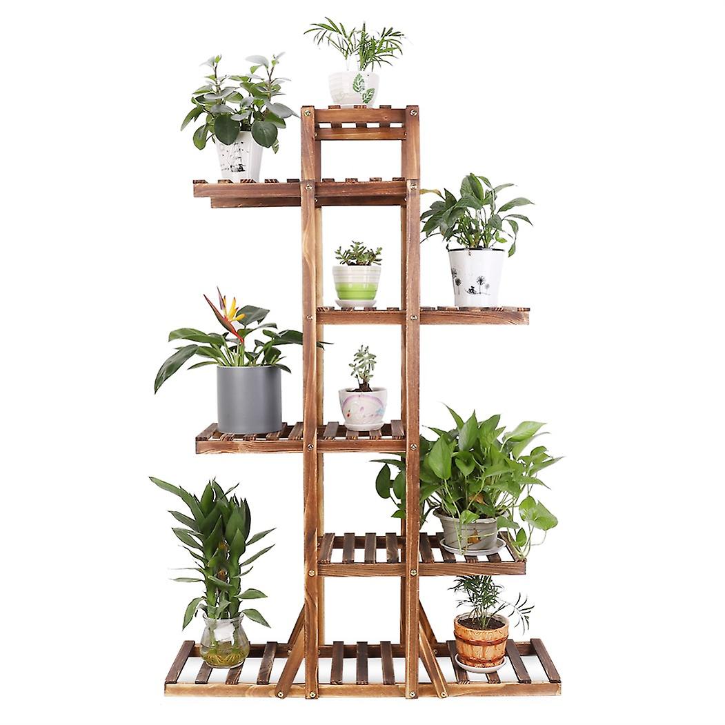 6 Tiers Vertical Wood Plant Stand