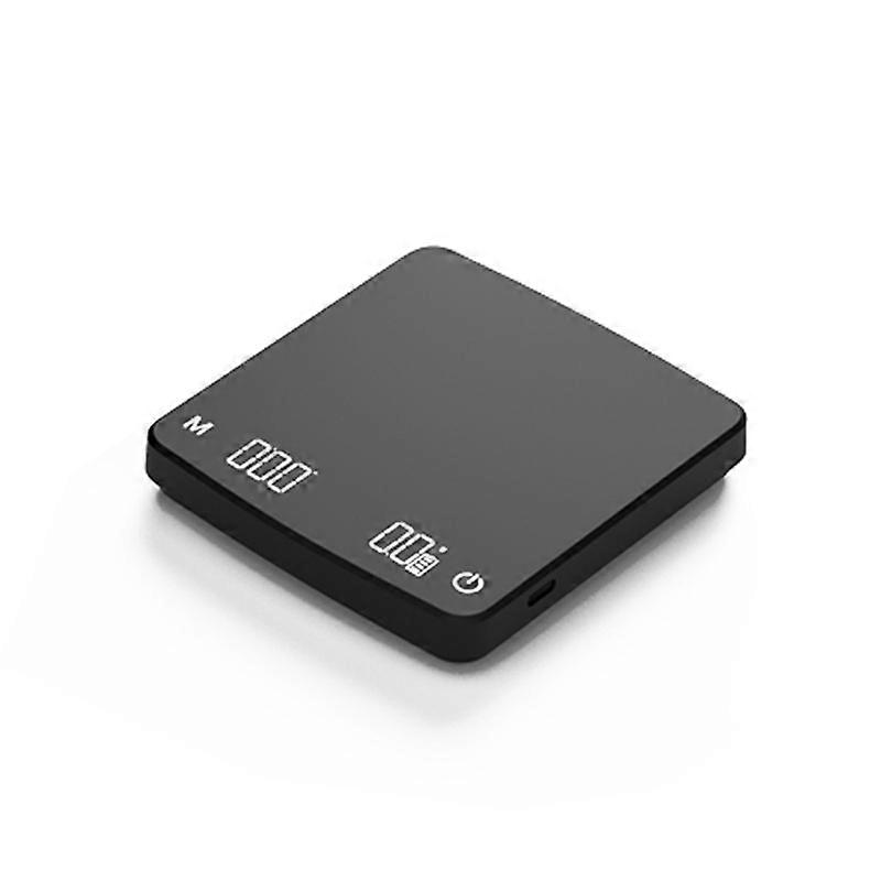 2kg/0.1g Black Mirror Espresso Machine Mini Coffee Scale Timer for Hand Brew Coffee Kitchen Scale LED display