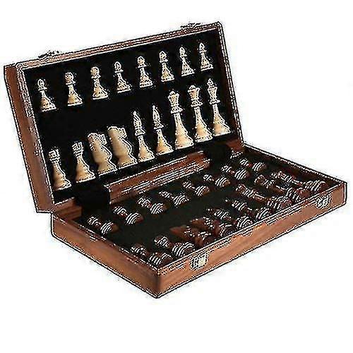 Foldable Wooden Chess Set 39cm