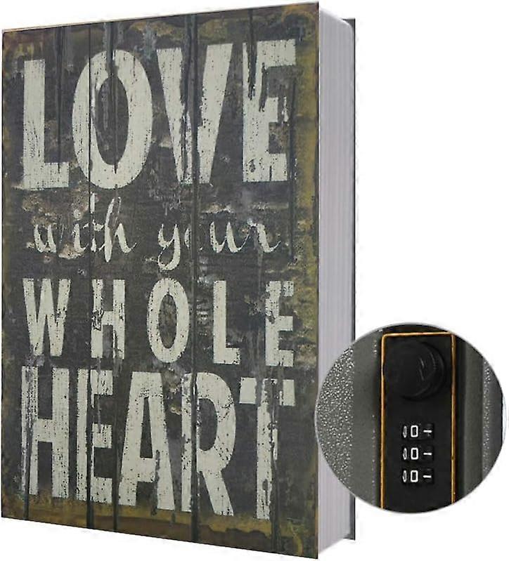 Large Diversion Book Safe Storage Box  With Security Combination Lock, Dictionary Secret Hidden Safe