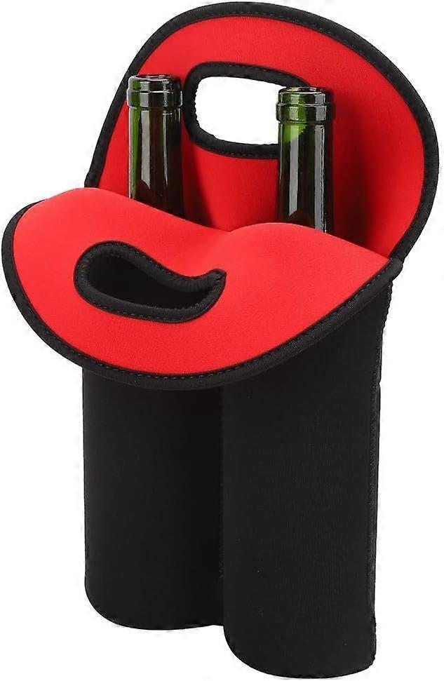 Insulated Bottle Bag, Bottle Holder for 2 Wine Bottles Portable Water Bottle Bag for Wine and Champagne