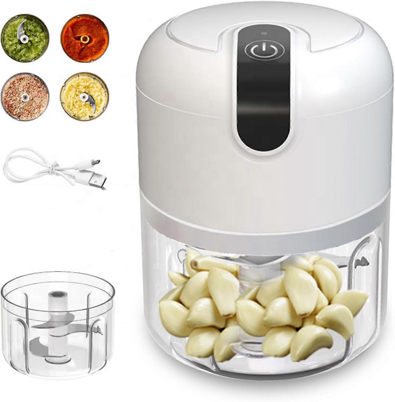 Portable Cordless Rechargeable Mini Chopper, 250 ml, for Garlic, Meat, Vegetables, Baby Food, and Picnics