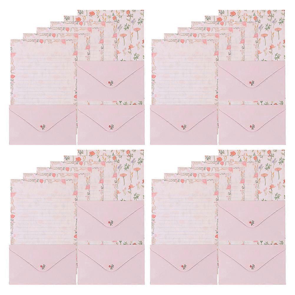 4 Sets of Decorative Letter Paper Envelope Set Greeting Letter Paper Kit Letter Paper Kit A5 Letter Paper Set