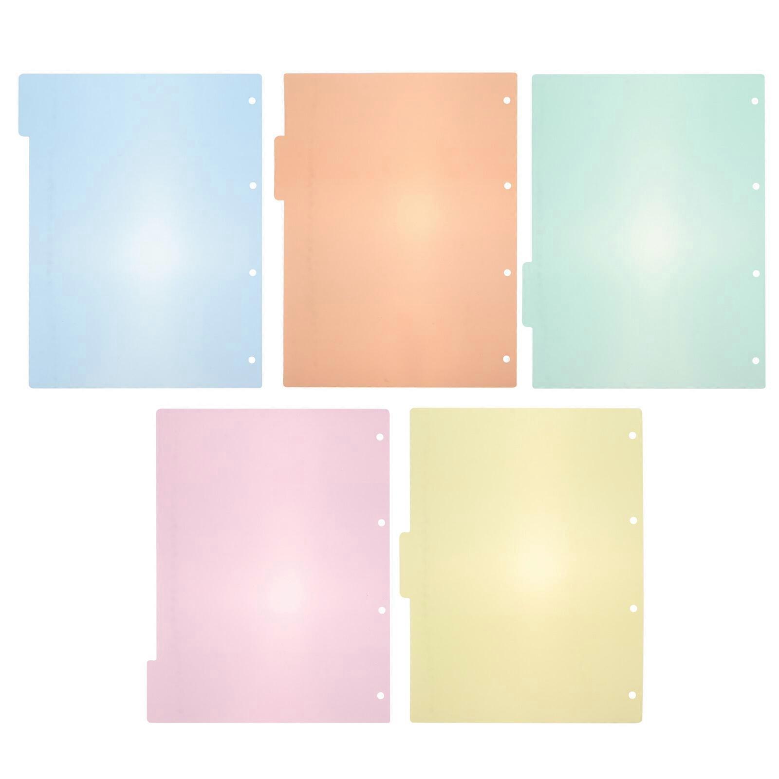 10 pz A5 Raccoglitore Divisori Etichette Inseribile Multicolore Linguetta In Plastica Per Ufficio