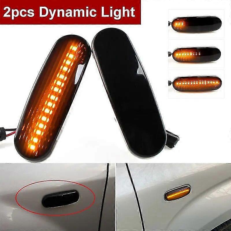 2pcs For Fiat Flowing Indicator Led Side Marker Signal Light For Fiorino 3 Grande Punto Evo Panda69 Doblo Idea Linea Stilo Qubo