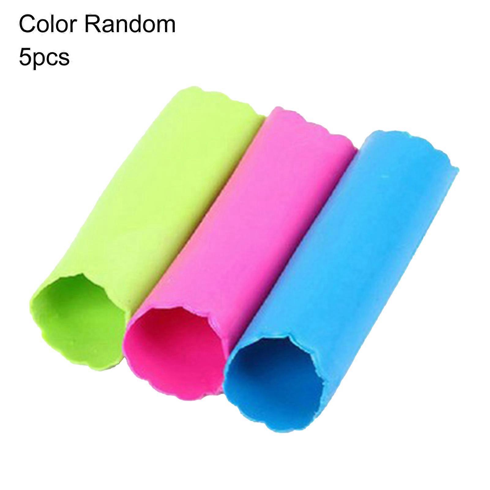 5Pcs Garlic Peeler Convenient Easy Use Rubber Random Color Vegetable Peeler Tube Roller for Kitchen