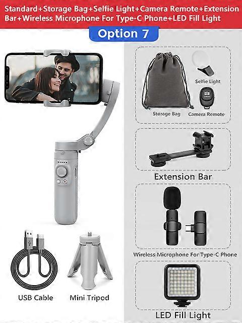 COOL DIER NEW HQ3 3-Axis Foldable Smartphone Handheld Gimbal Phone Video Record Vlog Gimbal Stabilizer For iPhone Huawei