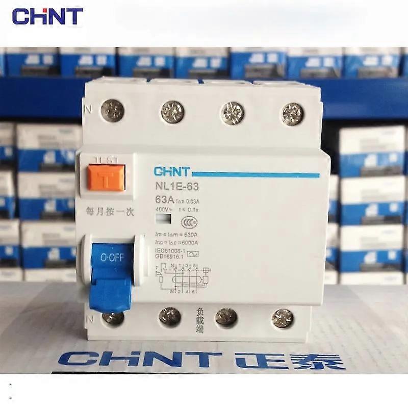 CHINT NL1E-63 1P+N 3P+N 4P 63A 40A 25A 30MA RCCB 50HZ/60HZ Electronic Electric Leakage Breaker Residual current protection