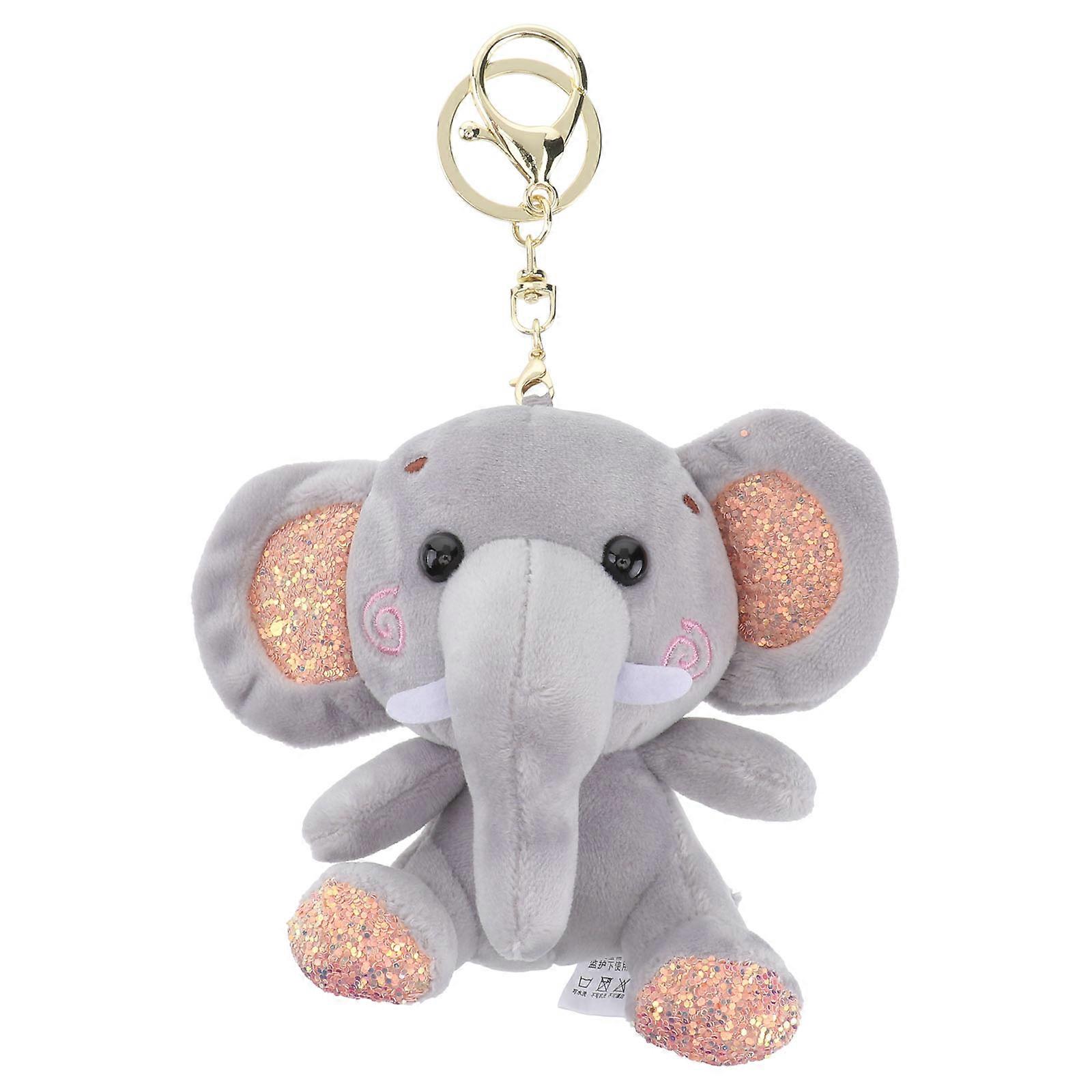 Plush Keychain Stuffed Elephant Backpack Keychain Elephant Backpack Ornaments Pendant Stuff Animals