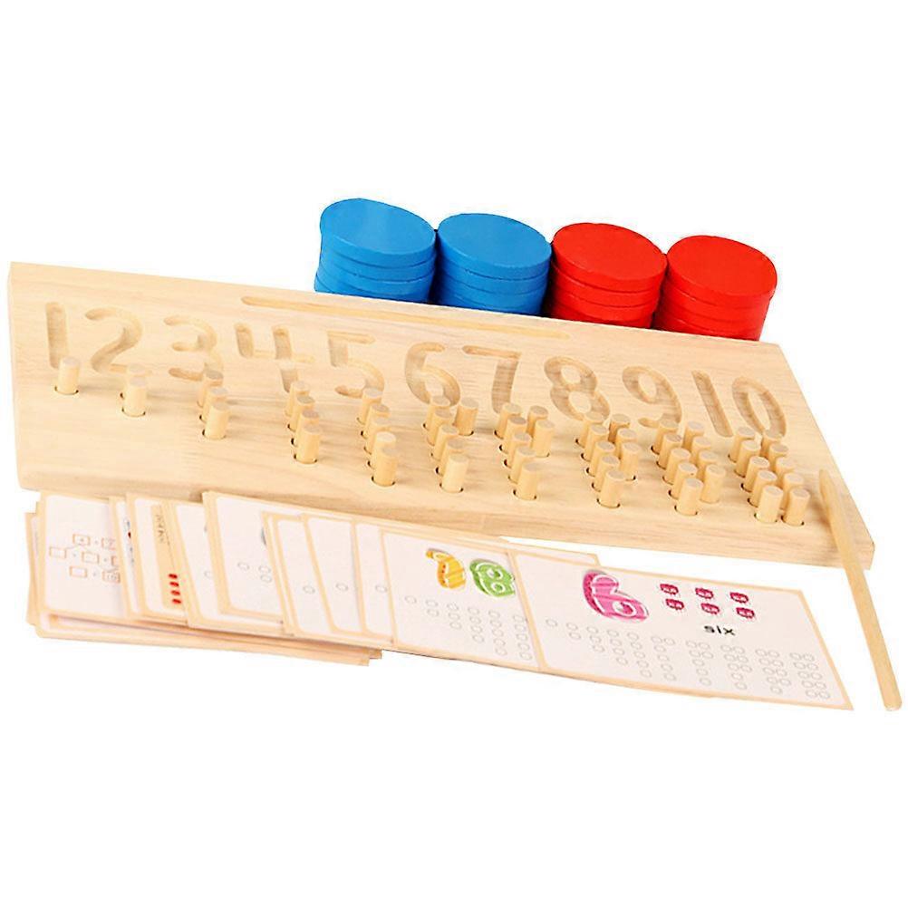 1 Set of Wooden Number Tracing Board Number Learning Board Educational Toy for Kids