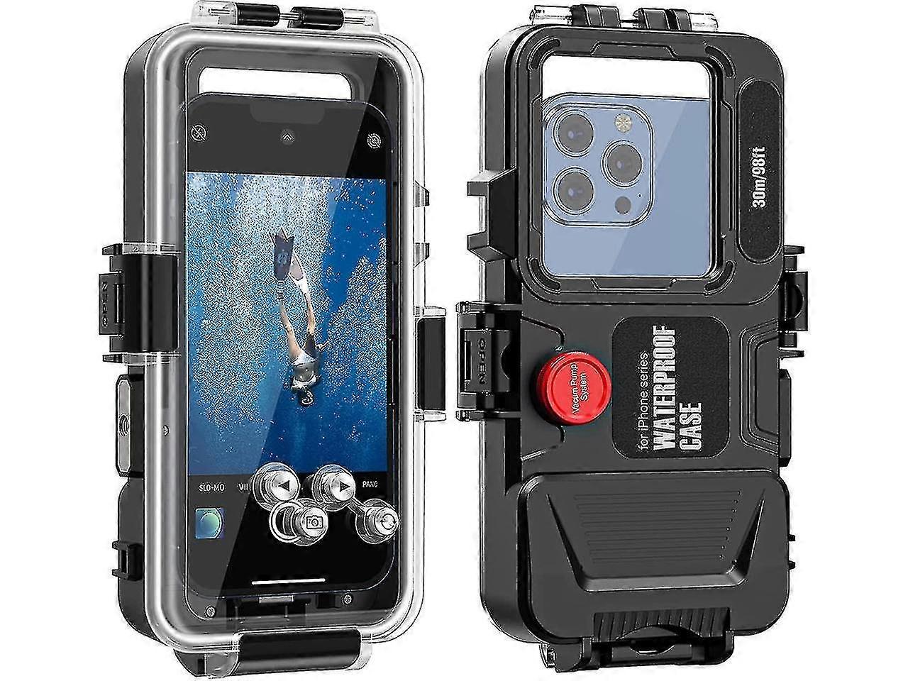 Custodia subacquea per Iphone, custodia per telefono subacqueo [98ft / 30m] Video fotografico per snorkeling, custodia impermeabile per Iphone 14/13 / pro / pro Max / mini / 12/11 / xr / xs / max / 8 / pl