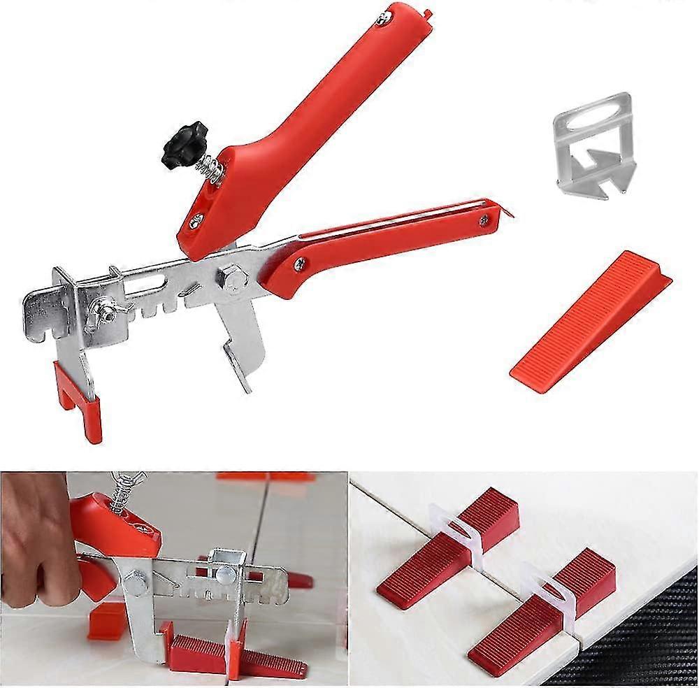 Tile Leveling System 100 Tile Leveling Wedges (2mm), 100 Inserts, 1 Clamp, Leveling Clamps Automatic Leveling System Tile Leveler Tile Leveler Tile Le
