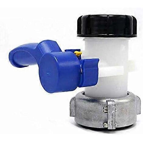 Replacement butterfly valve for IBC tank up to 1000 L or cistern, with adapter for DN40 flange (62 mm, aluminium)