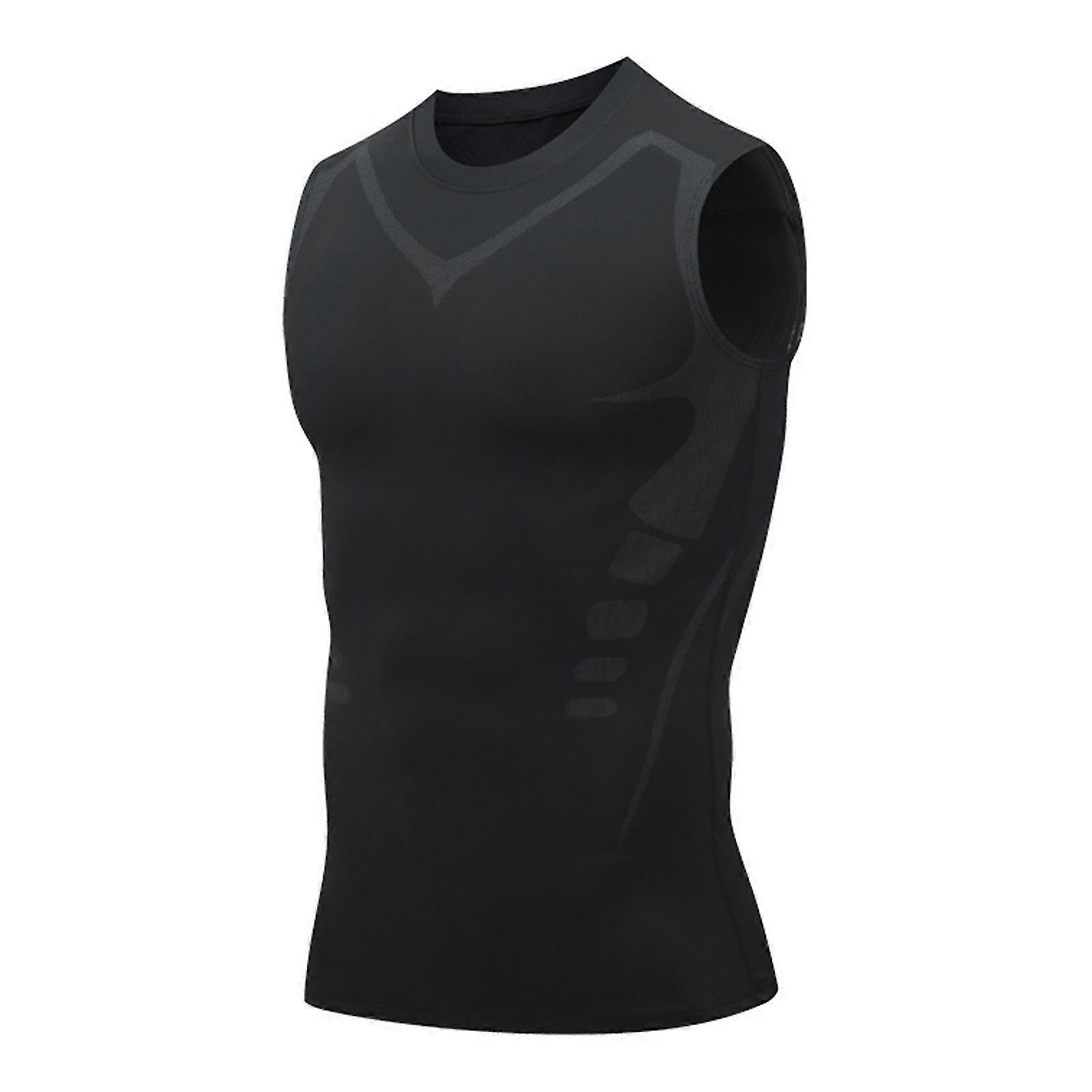Quick-drying Round Neck Vest For Men High Elasticity Comfortable Clothes For Indoor Workout