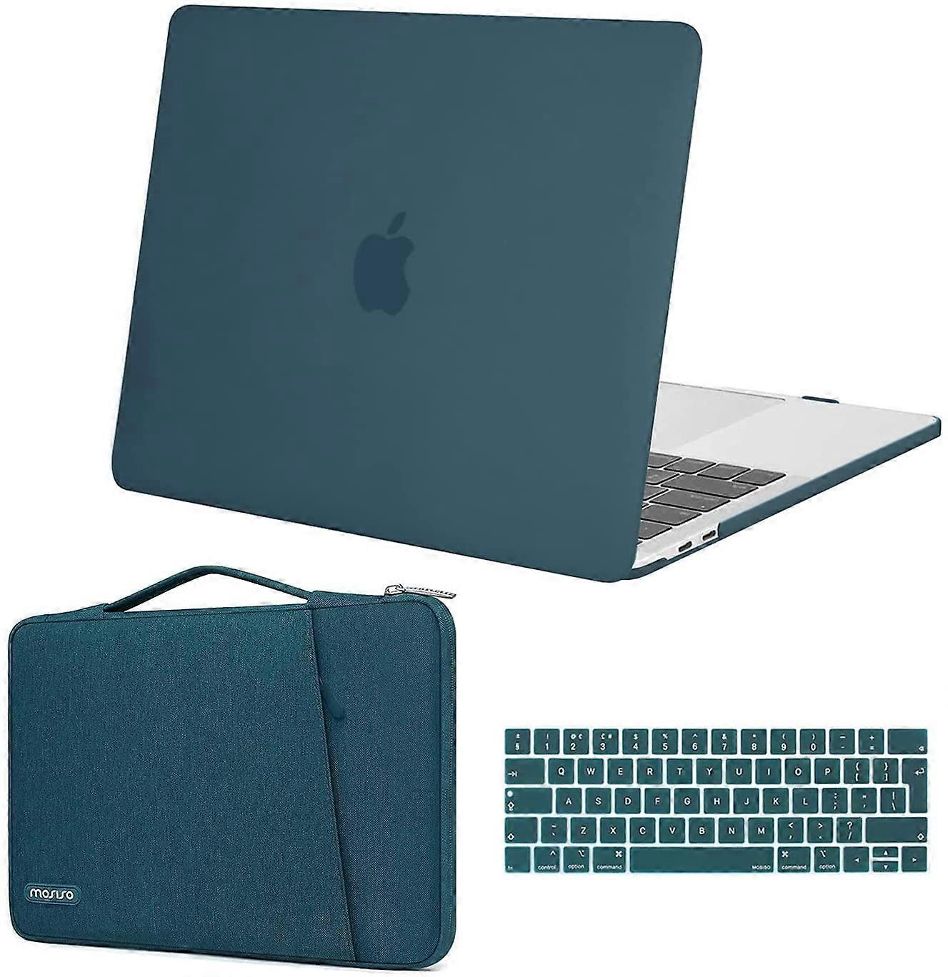 Deep Teal  Compatible with MacBook Pro 13 inch Case 2016-2020 Release A2338 M1 A2289 A2251 A2159 A1989 A1706 A1708, Plastic Hard Shell Case & 360 Prot