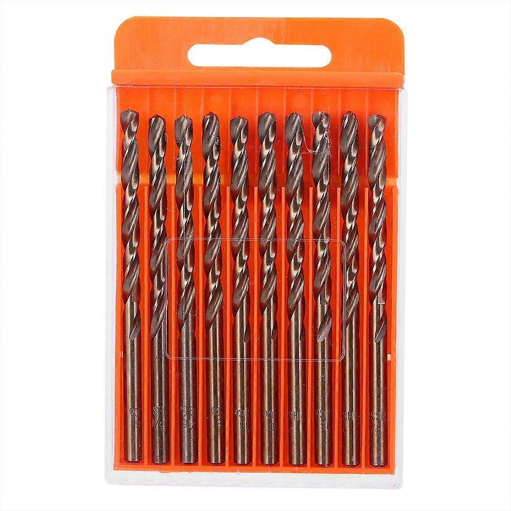 10pc 3/16" HSS M35 Twist Cobalt Drill Bit Set