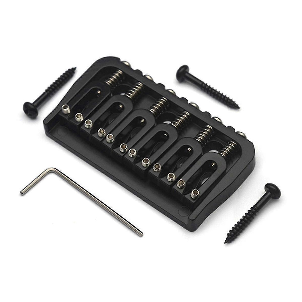6-String Guitar Fixed Bridge 72.8 Fixed Bridge Body Fittings Alloy Drawing Plate String Bridge Blac