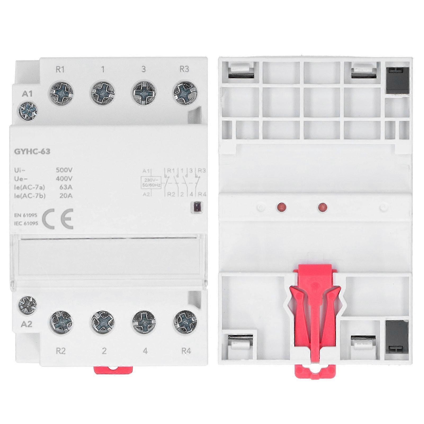 GYHC?63 50Hz 4P Modular Contactor 2NO 2NC 230V Portable Durable Electronic Module