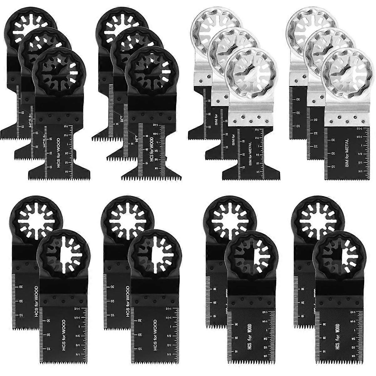 20Pcs Wood Metal Plastic Oscillating Multi Tool Quick Release Saw Blades fit for