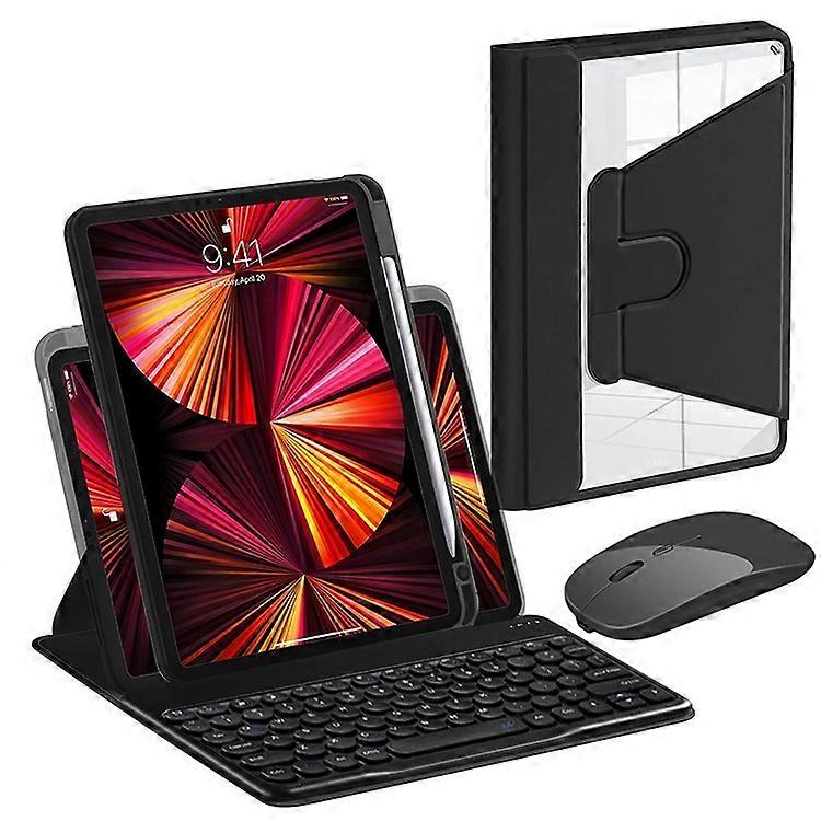 Compatible For iPad Air (2020) / (2022) / iPad Pro 11 (2018) / (2020) / (2021) / (2022), X3 Round Keys Bluetooth Keyboard with Dua
