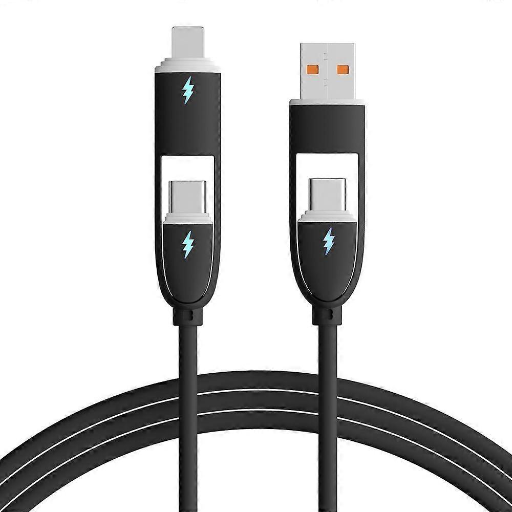 6A Fast Charging Cable USB Type C 8-pin Data Cable for Android PD Universal Extension Cable High-Speed Tablet Charging Cord