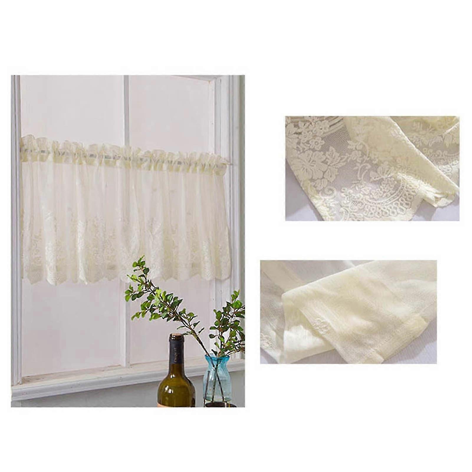 Vinduesbehandling Fin udførelse Bred anvendelse Polyester Romantisk Blomstergardin Valance Husholdningsartikler Yu-Yvan