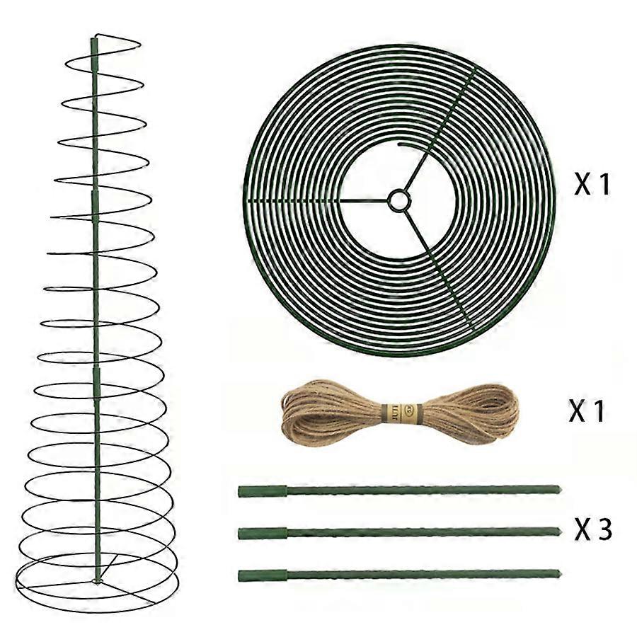 Adjustable Spiral Garden Stake with Durable Design & Twine