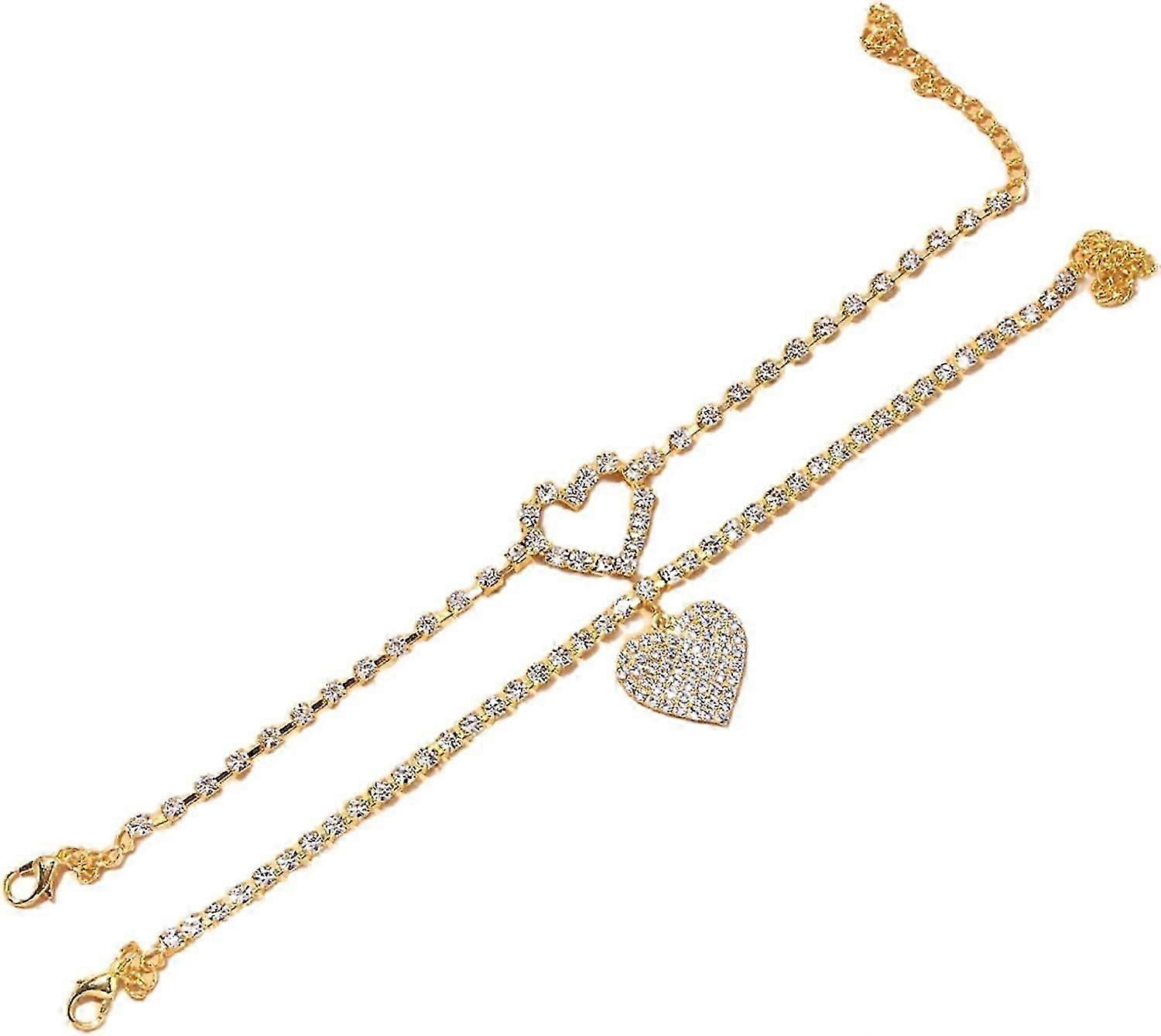 2 Pcs/Set Leg Bracelet Decorate Ankle High-end Hollow Out Exquisite Leg Bracelet for Dating