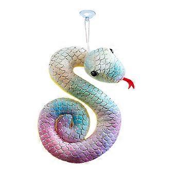 Handcrafted Gold Stamped Snake Sturdy Plush Portable Accessory for Collectors and Cultural Enthusiasts Daily Casual Use  Red 22cm
