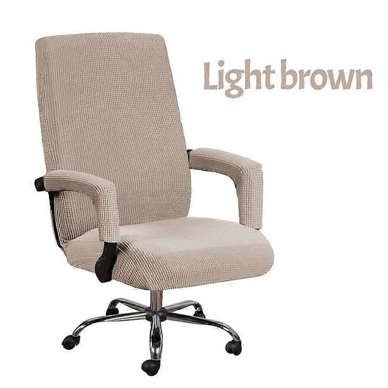 Large XL/L Simple Elastic Office Chair Cover with 2pcs Armrest Cover Full Coverage Gaming Chair Cover Seat Cushion Washable