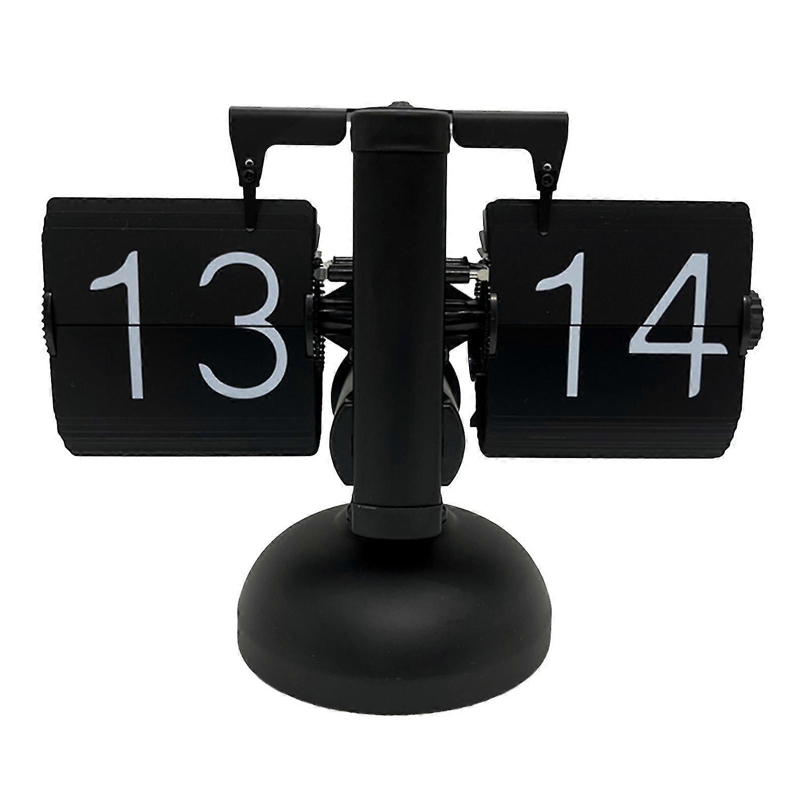 Automatic Flip Digital Clock 24 Hours Table Stainless Steel Turn Page