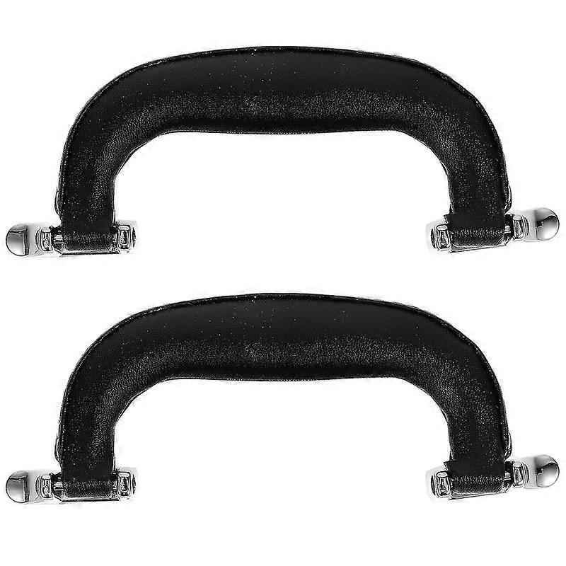 2pcs Suitcase Handle Leather Luggage Case Leather Handle Toolbox Handle Supply
