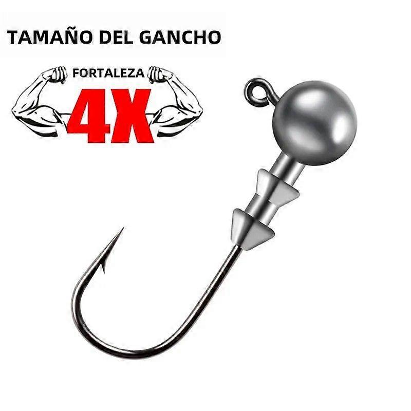 JYJ 10Pcs Fishing Lure Head with Metal Jig Heads and Sharp Hooks in Various Weights 3.5g/5g/7g/10g/14g for Salmon and Rock Diving