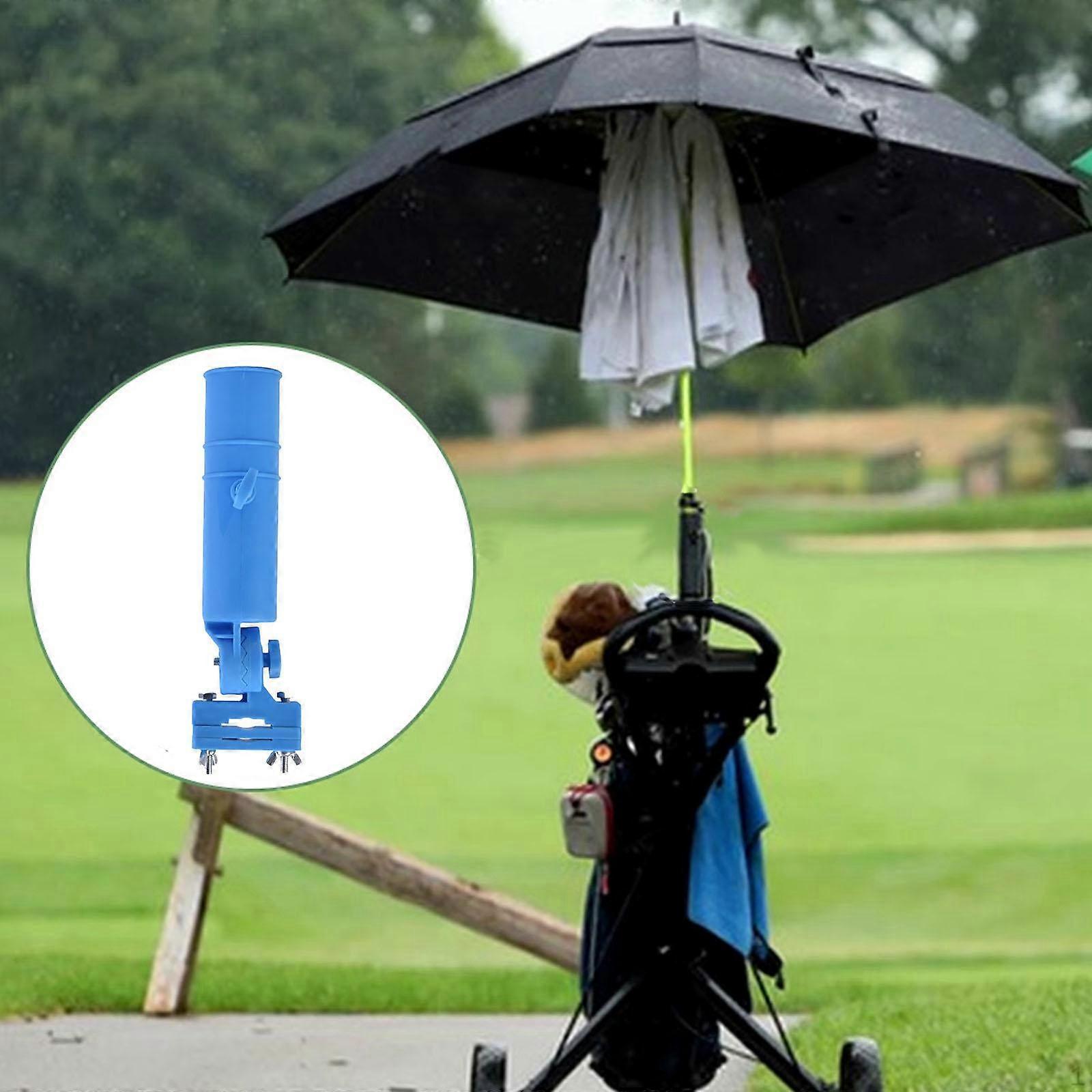 Golf Cart Umbrella Holder Attachment for many Rounded Handles Adapter Adjustable Black