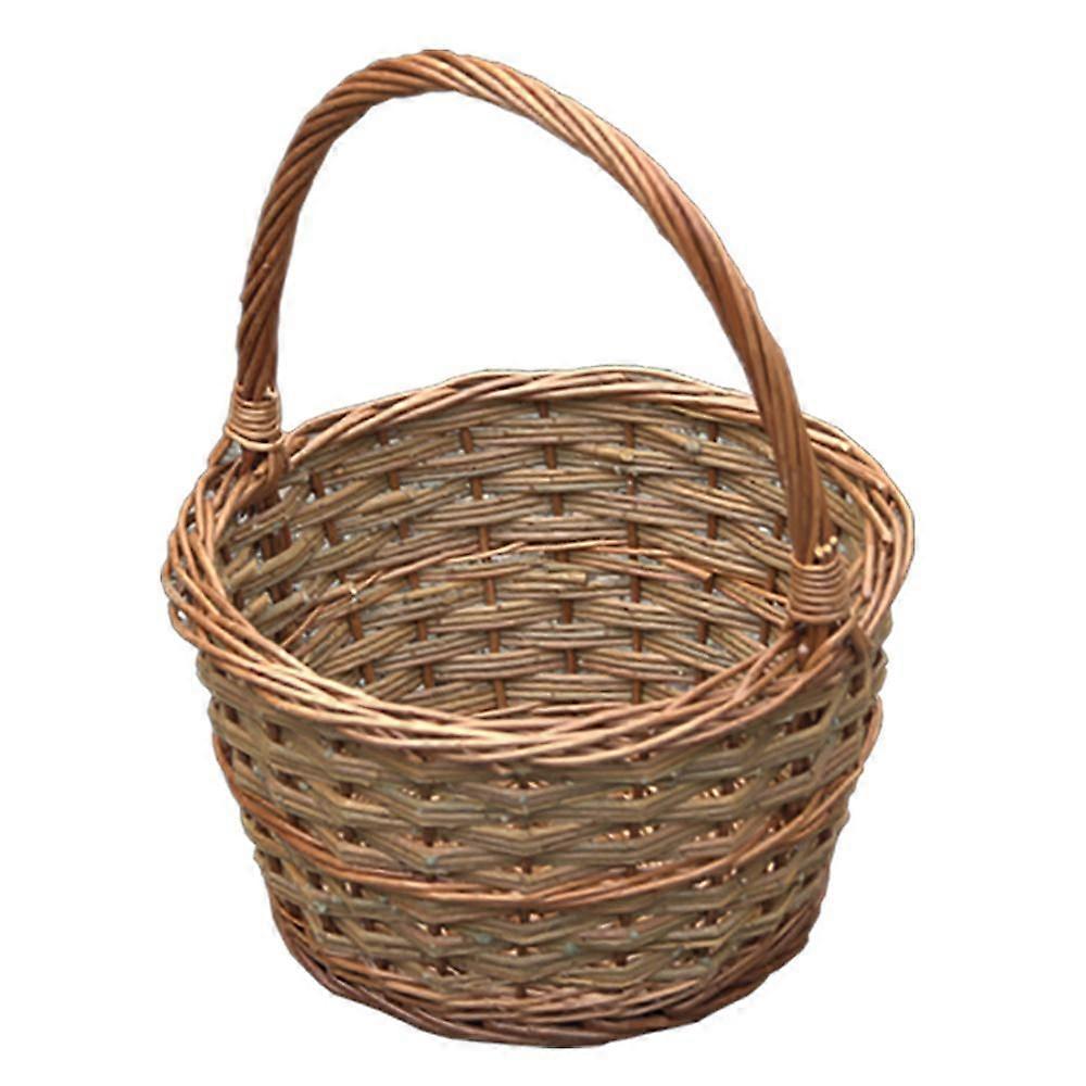 Small Rustic Apple Wicker Shopping Basket